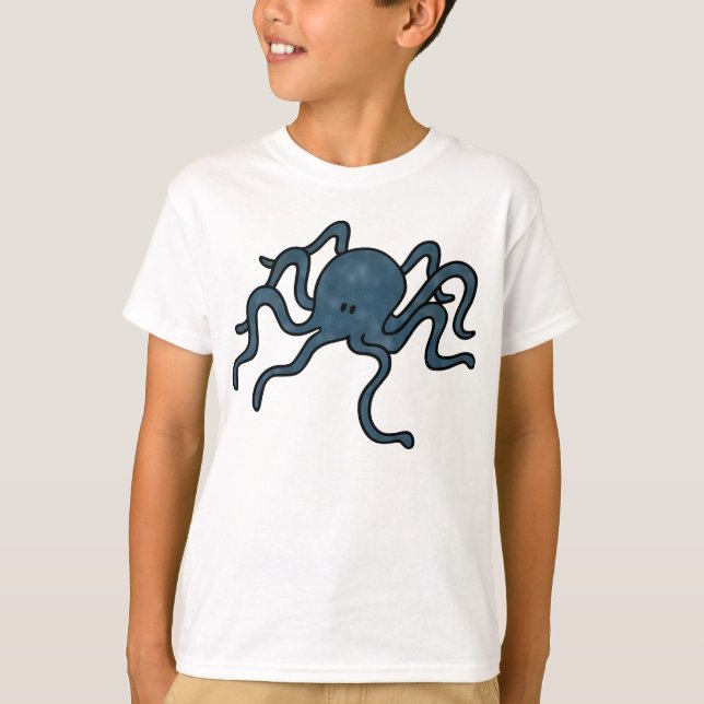 Kraken-Blau T-Shirt (Vorderseite)