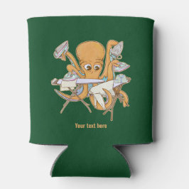 Kraken bügeln, überwältigt von der Arbeit. Dosenkühler