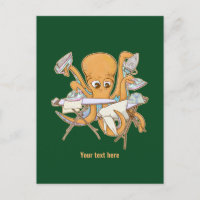 Kraken bügeln, überwältigt von der Arbeit.