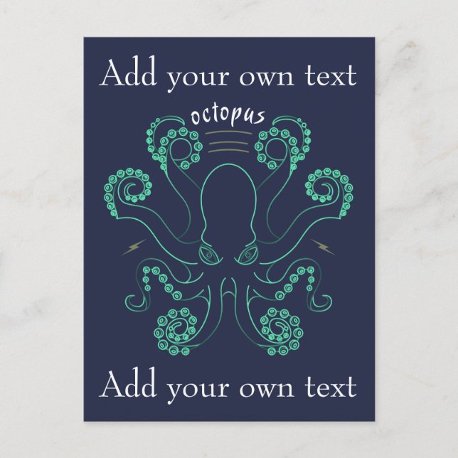 Kraken Cephalopod Tentacles Ankündigungspostkarte (Vorderseite)