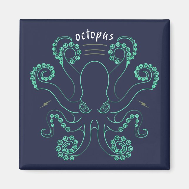 Kraken Cephalopod Tentacles Magnet (Vorne)