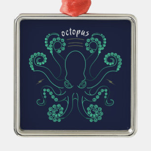 Kraken Cephalopod Tentacles Ornament Aus Metall