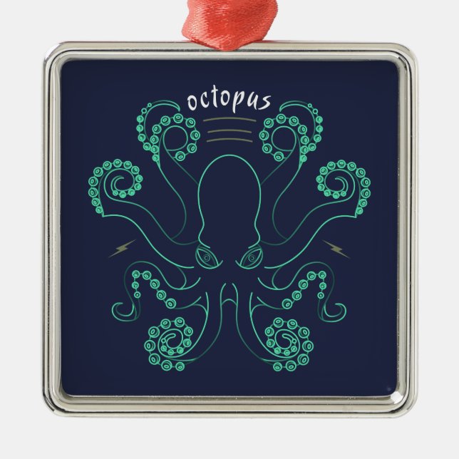 Kraken Cephalopod Tentacles Ornament Aus Metall (Vorne)