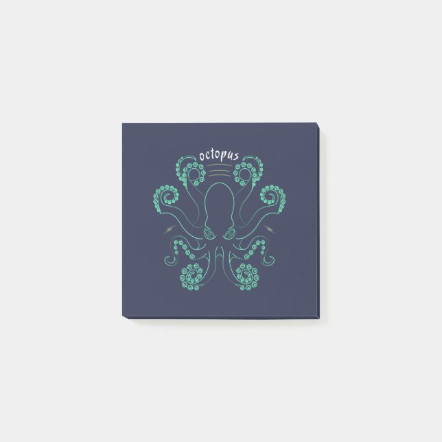 Kraken Cephalopod Tentacles Post-it Klebezettel (Vorderseite)