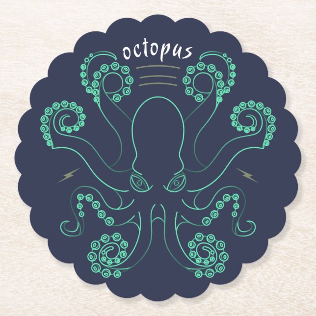 Kraken Cephalopod Tentacles Untersetzer (Vorderseite)