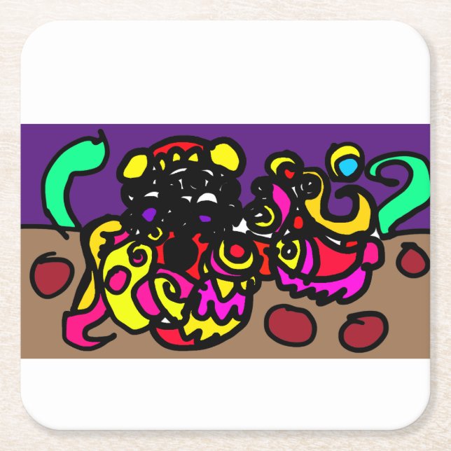 Kraken cooler Stil Rechteckiger Pappuntersetzer (Vorderseite)
