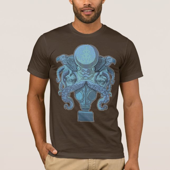 Kraken-Emblem (blau) T-Shirt (Vorderseite)