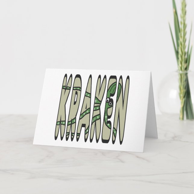 Kraken Feiertagskarte (Vorderseite)