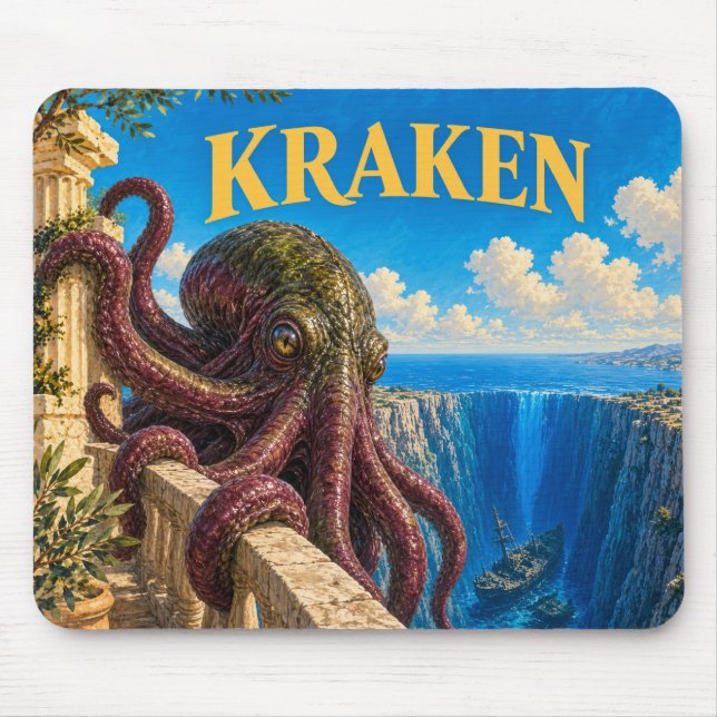 Kraken, Gothic Fantasy Monster Mousepad (Vorne)
