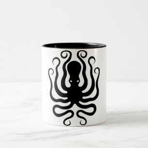 Kraken, griechisches Reliefdesign Zweifarbige Tasse