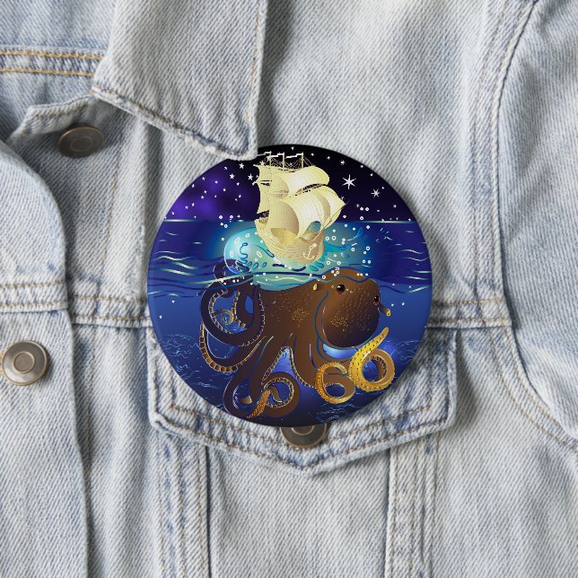 Kraken Groß und Caravella Button (Beispiel)