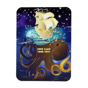 Kraken Groß und Caravella Magnet