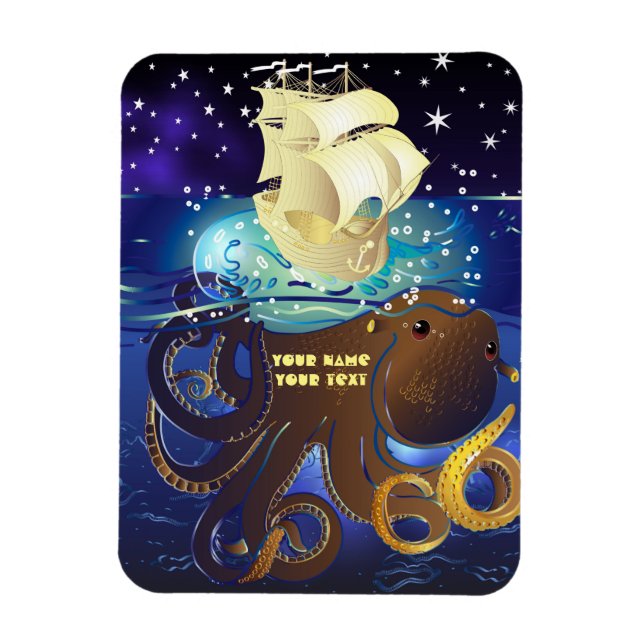 Kraken Groß und Caravella Magnet (Vertikal)