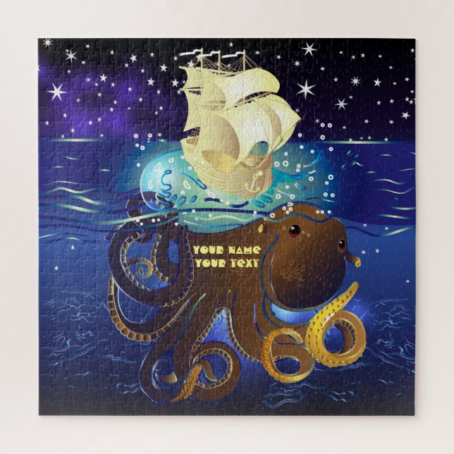 Kraken Groß und Caravella Puzzle (Vertikal)