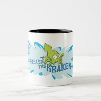 Kraken großes Spritzen Zweifarbige Tasse