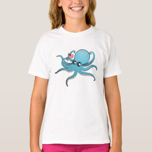 Kraken hält die amerikanische Flagge T-Shirt