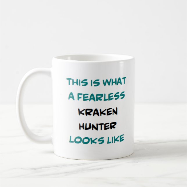 kraken Jäger, furchtlos Kaffeetasse (Links)