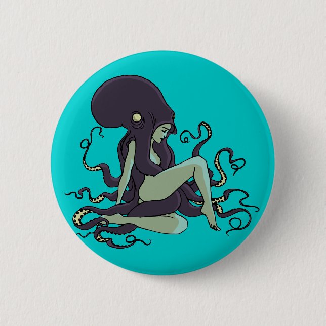 Kraken-Königin Button (Vorderseite)