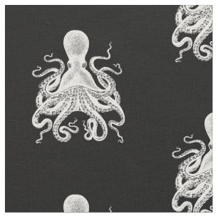 Kraken Krake Steampunk Gewebe Ozean Stoff