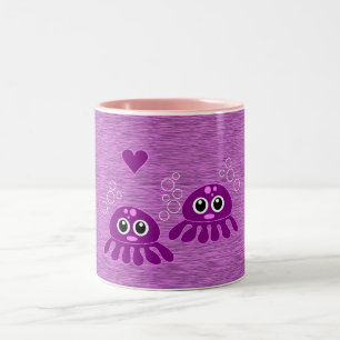 Kraken-Liebe-Tasse - wählen Sie Art u. Farbe Zweifarbige Tasse