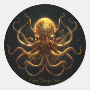 Kraken-Logo Runder Aufkleber