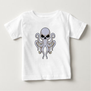 Kraken mit 8 Armen und Schädel Baby T-shirt