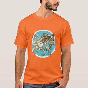 Kraken mit Banjo T-Shirt