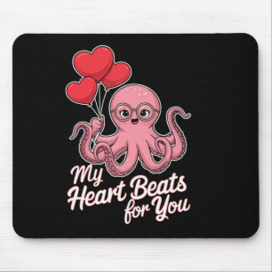 Kraken Mit Herz Bylloons Mein Herz Schlägt Für Dic Mousepad