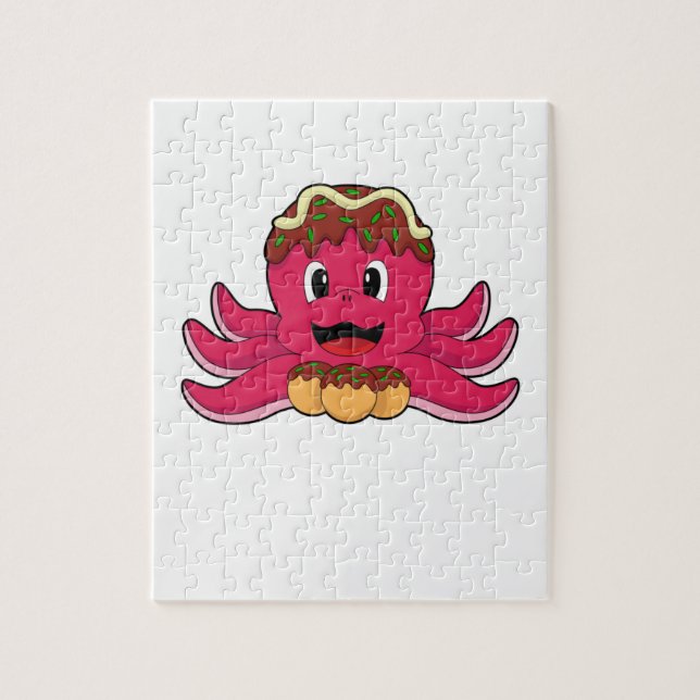 Kraken mit Kuchen Puzzle (Vertikal)