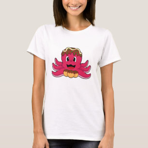 Kraken mit Kuchen T-Shirt