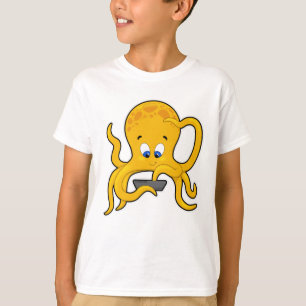 Kraken mit Laptop T-Shirt