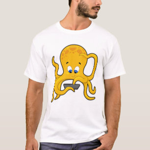 Kraken mit Laptop T-Shirt