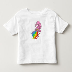 Kraken mit Regenbogen Kleinkind T-shirt