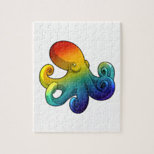 Kraken mit Regenbogen Puzzle