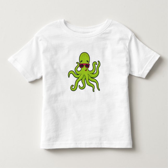 Kraken mit Sonnenbrille Kleinkind T-shirt (Vorderseite)