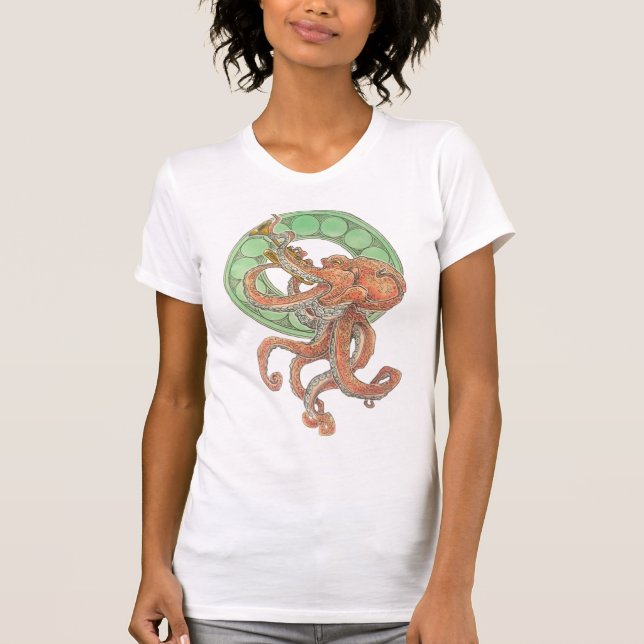 Kraken mit Trumpet T-Shirt (Vorderseite)