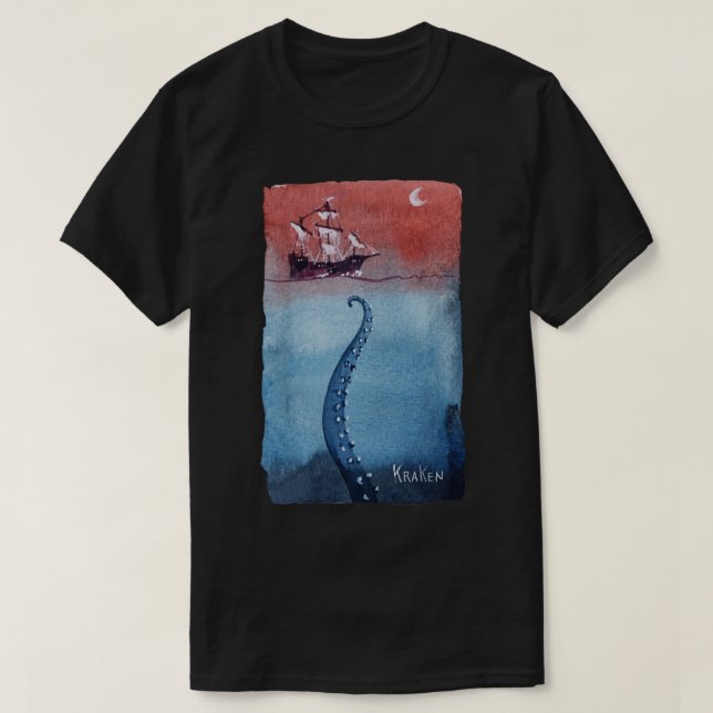 Kraken-Monster T-Shirt (Design vorne)