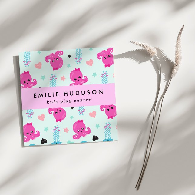 Kraken, Quallen, Spielzentrum, Aktivzentrum Quadratische Visitenkarte (Von Creator hochgeladen)