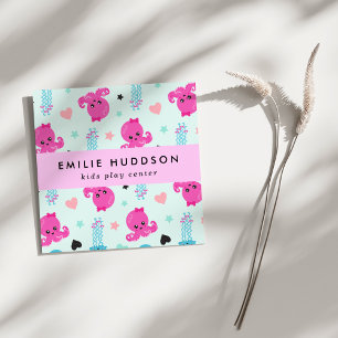 Kraken, Quallen, Spielzentrum, Aktivzentrum Quadratische Visitenkarte