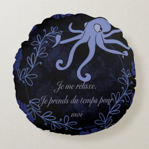 Kraken Rundes Kissen