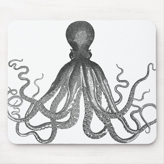 Kraken - schwarze riesige Krake/Cthulu Mousepad (Vorne)