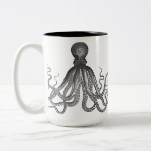 Kraken - schwarze riesige Krake/Cthulu Zweifarbige Tasse