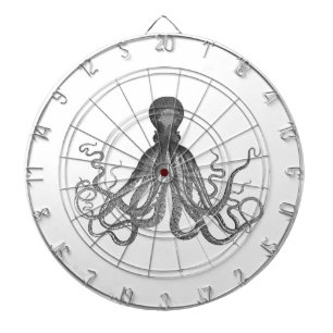 Kraken - Schwarzer Riesen-Oktopus / Cthulu Dartscheibe