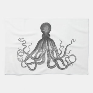 Kraken - Schwarzer Riesen-Oktopus / Cthulu Handtuch