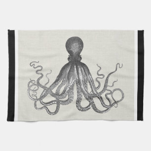 Kraken - Schwarzer Riesen-Oktopus / Cthulu Küchentuch