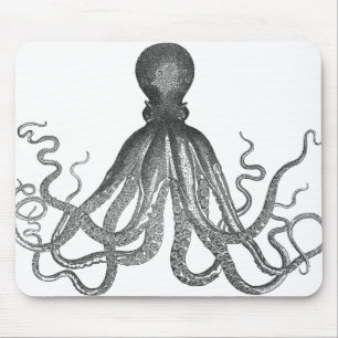 Kraken - Schwarzer Riesen-Oktopus / Cthulu Mousepad