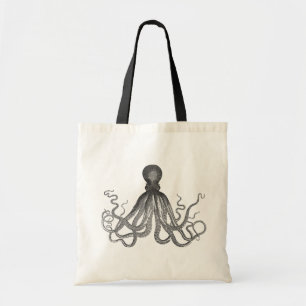 Kraken - Schwarzer Riesenoktopus / Cthulu Tragetasche