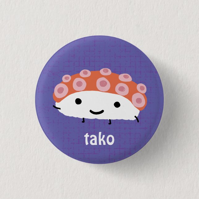 Kraken-Sushi (tako) Button (Vorderseite)
