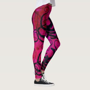 Kraken-Tentakeln auf heißem Rosa - Leggings