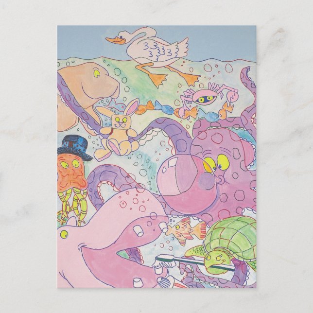 Kraken und Freunde Postkarte (Vorderseite)